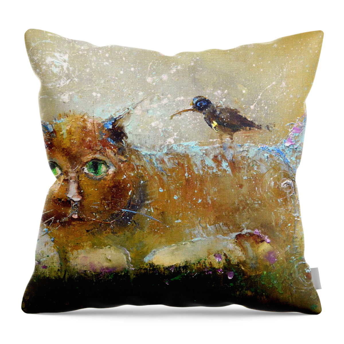 Russian Artists New Wave Throw Pillow featuring the painting Aerocarrier by Igor Medvedev