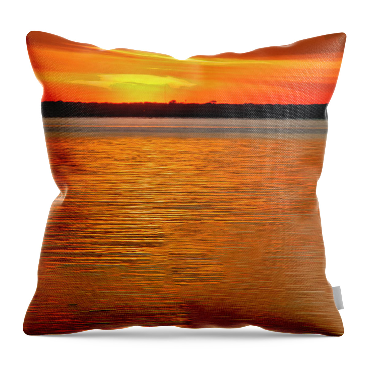 Sunset Throw Pillow featuring the photograph After Glow by Cathy Kovarik