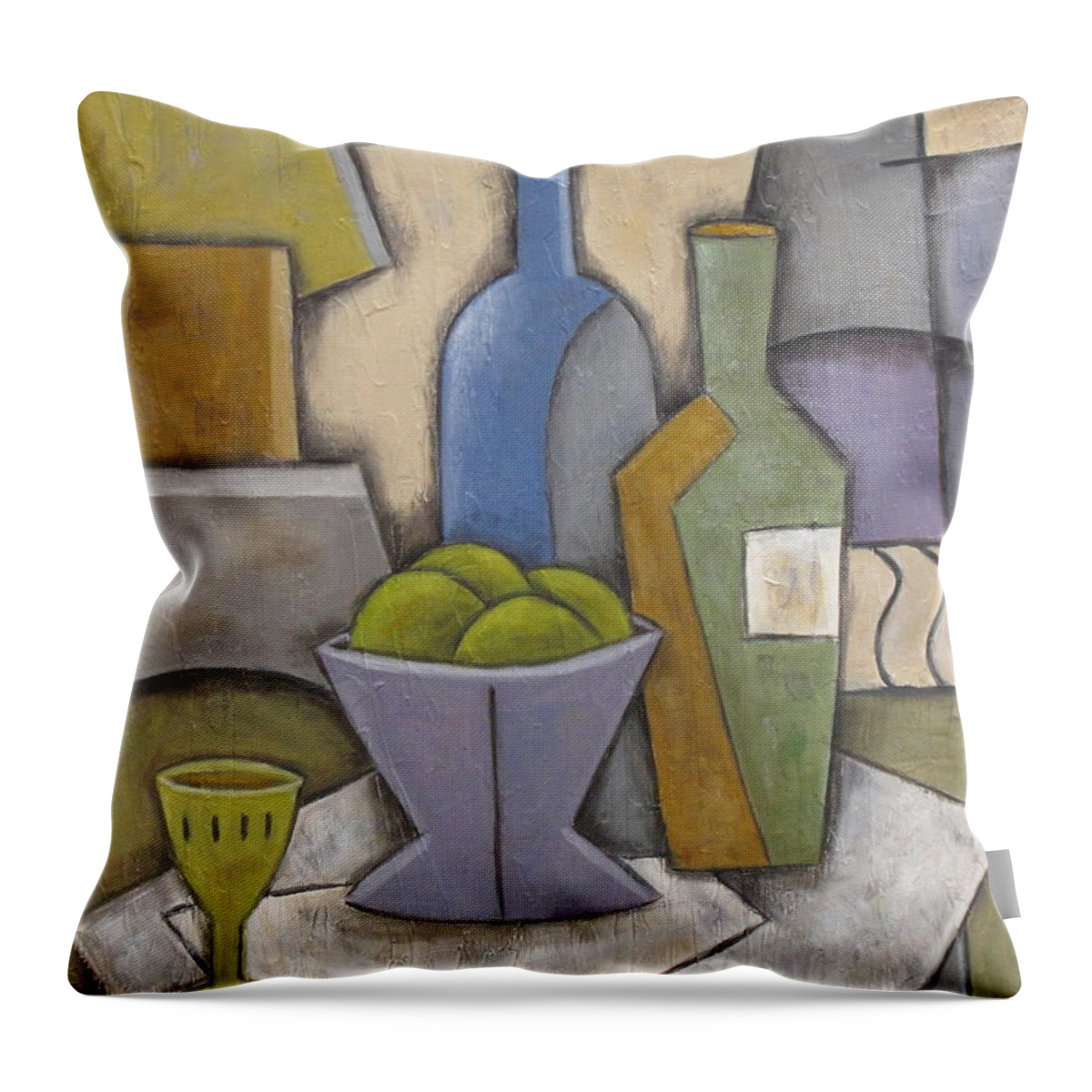 Still Life Throw Pillow featuring the painting After Hours by Trish Toro