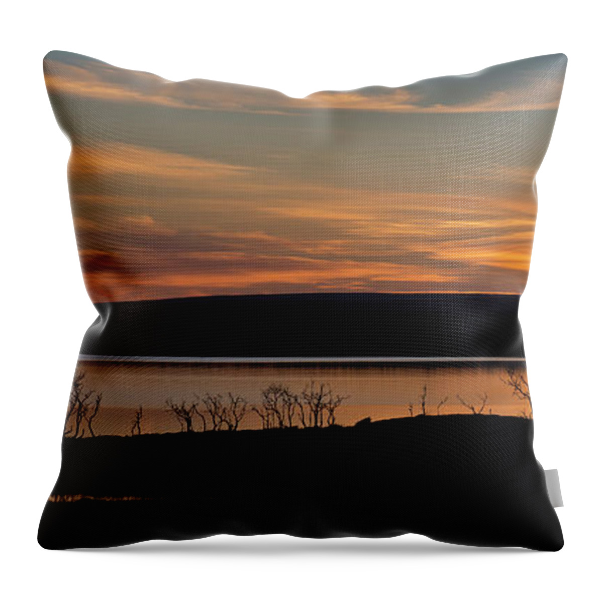 Sunset Throw Pillow featuring the photograph After Sunset by Pekka Sammallahti