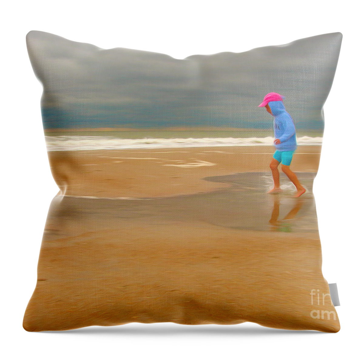 Child Throw Pillow featuring the photograph After the Storm by Laura Brightwood