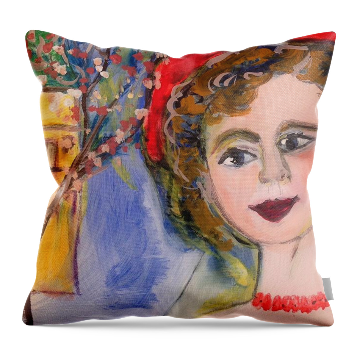 Accomplish Throw Pillow featuring the painting Afternoon accomplishment by Judith Desrosiers