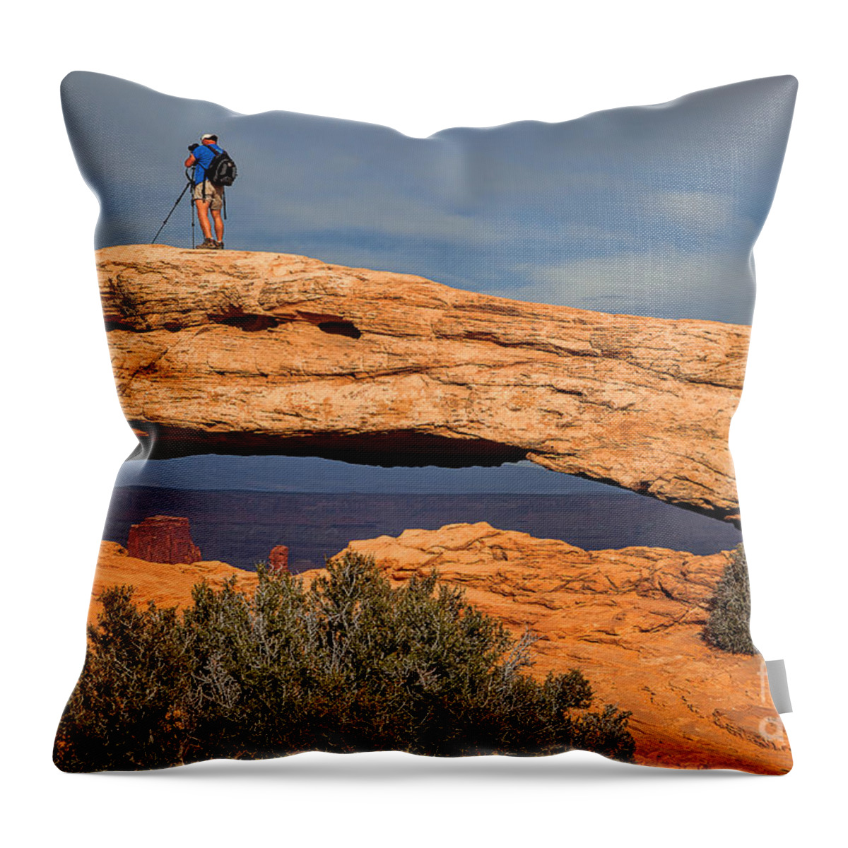 Mesa Arch Throw Pillow featuring the photograph Afternoon Exposure by Jim Garrison