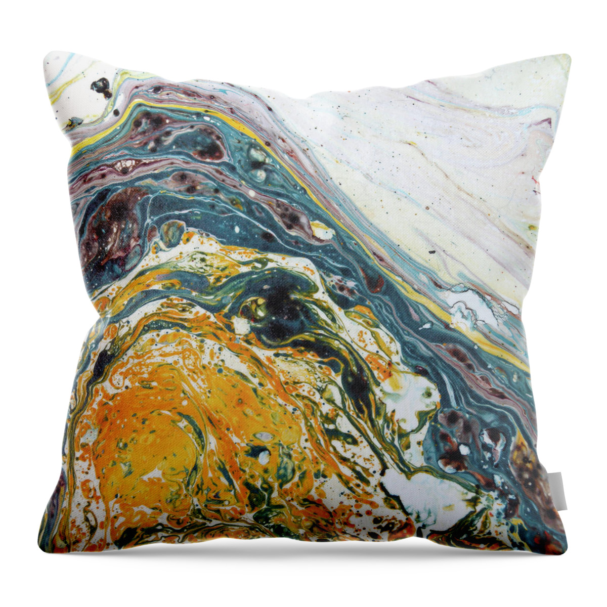Agate Throw Pillow featuring the painting Agate by Lisa Lipsett