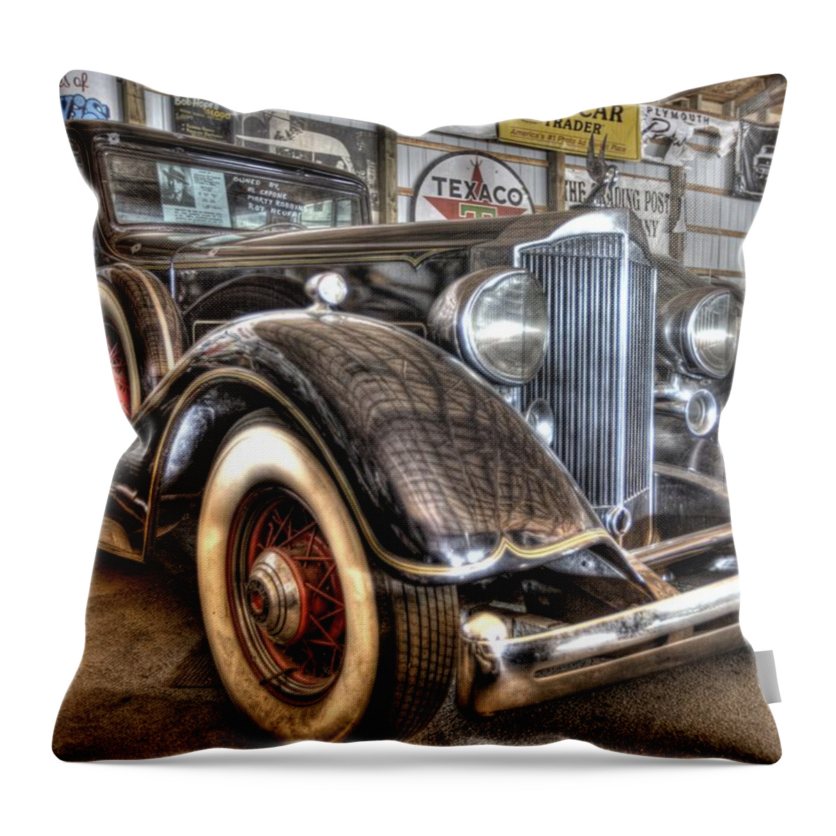 Al Capone Throw Pillow featuring the photograph Al Capone's Packard by Nicholas Grunas