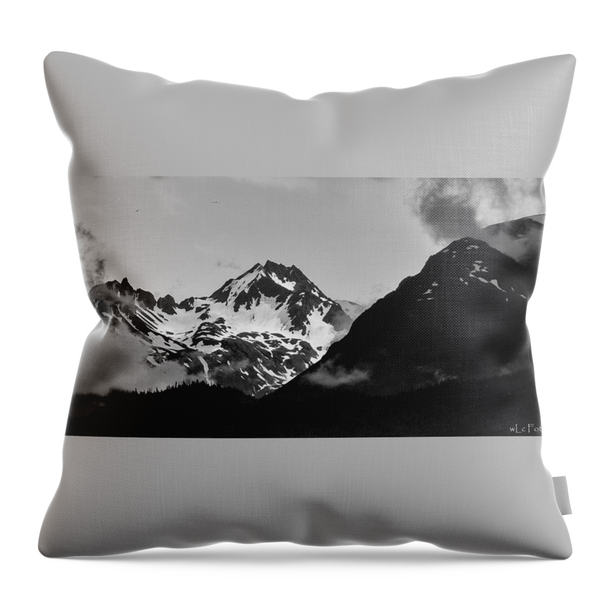Mountains Throw Pillow featuring the photograph Alaskan Mountain Range by Wendy Carrington