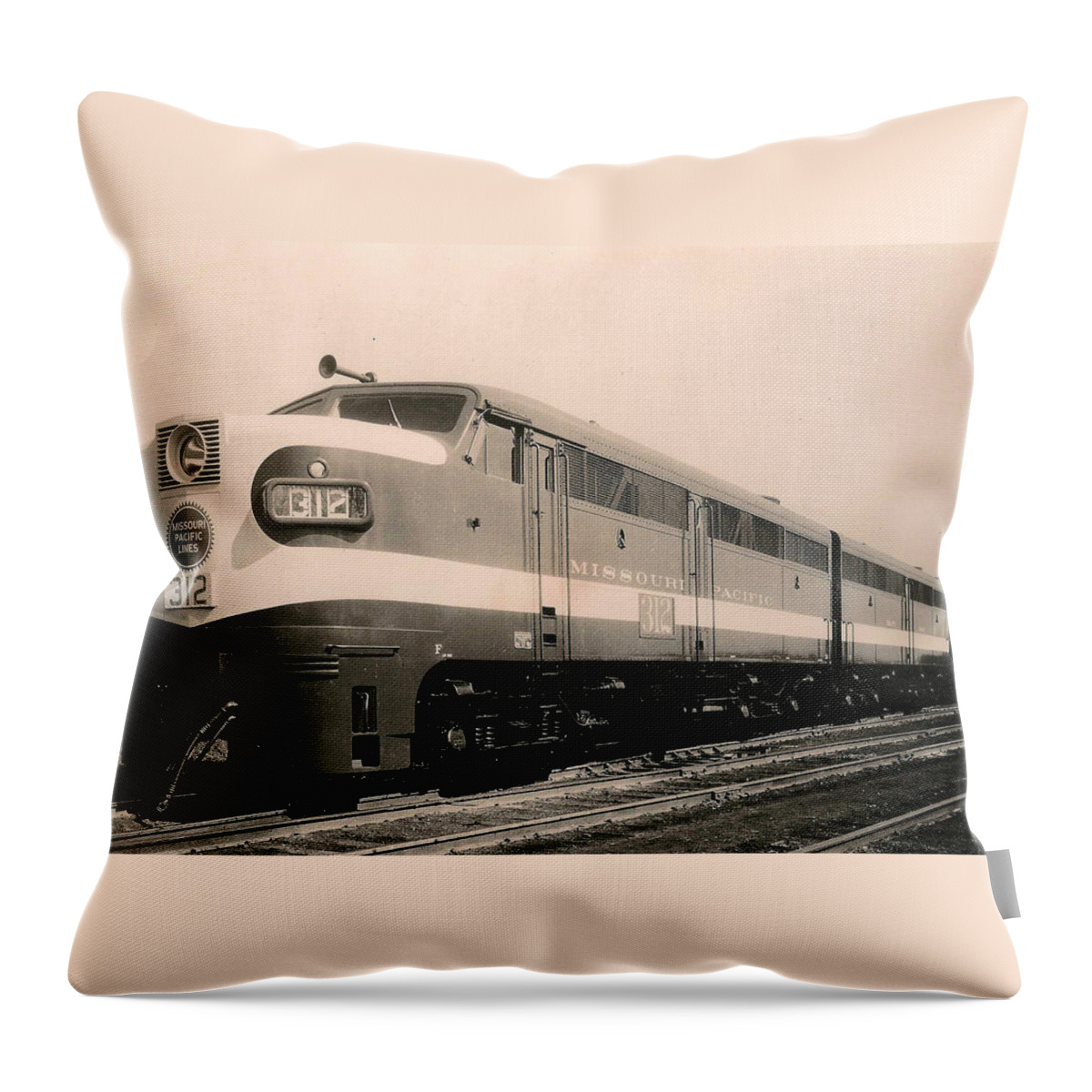 Train Throw Pillow featuring the photograph Alcoa Ge Freight Locomotive by Lawrence Christopher