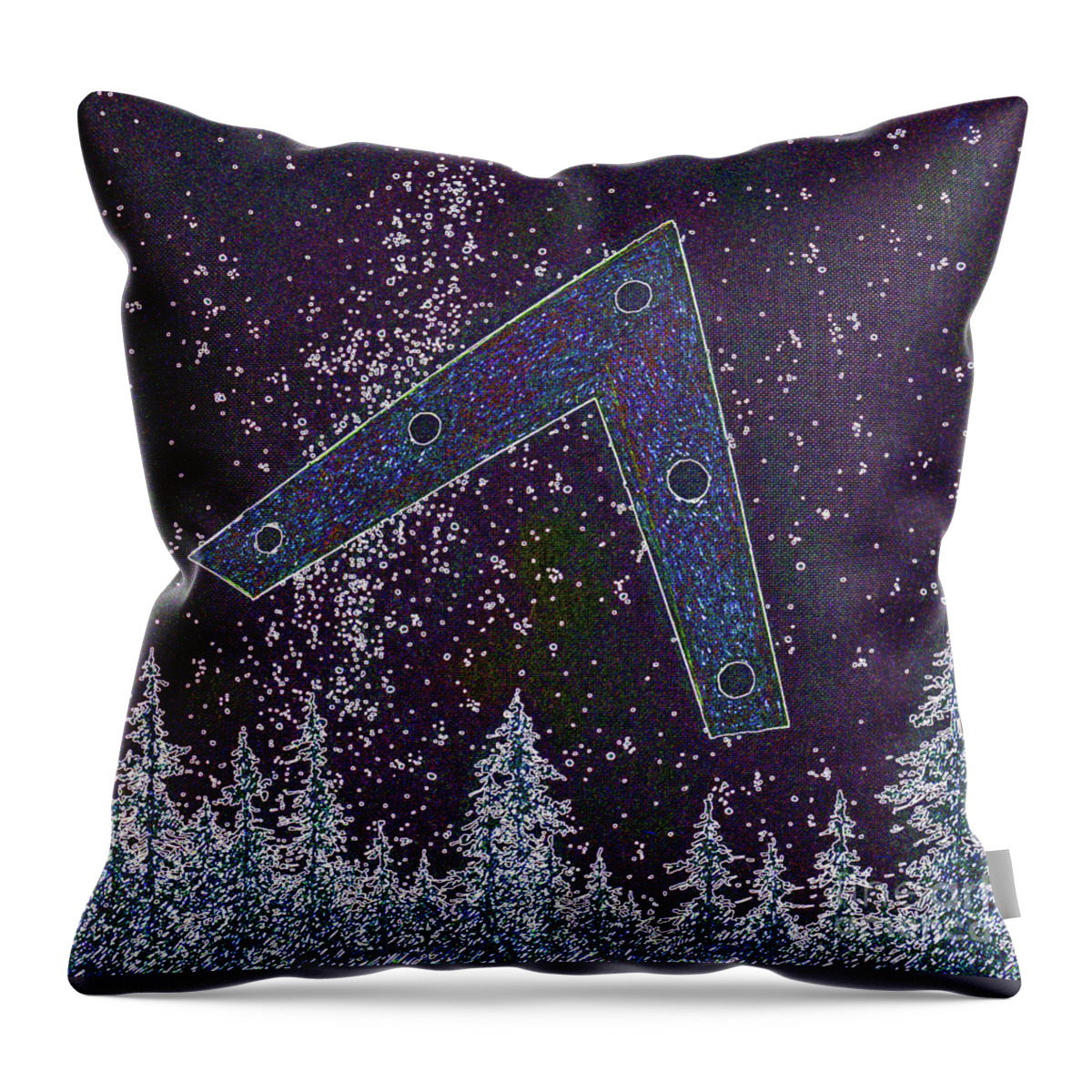  Phoenix Lights Ufo Throw Pillow featuring the painting Alien Skies UFO by James Williamson
