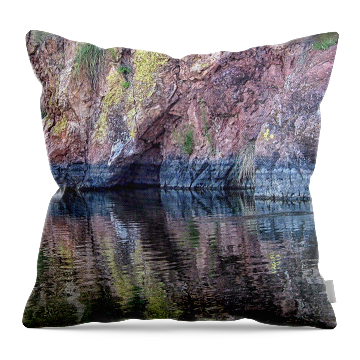 Lakes Throw Pillow featuring the photograph All About The Colors by Elaine Malott