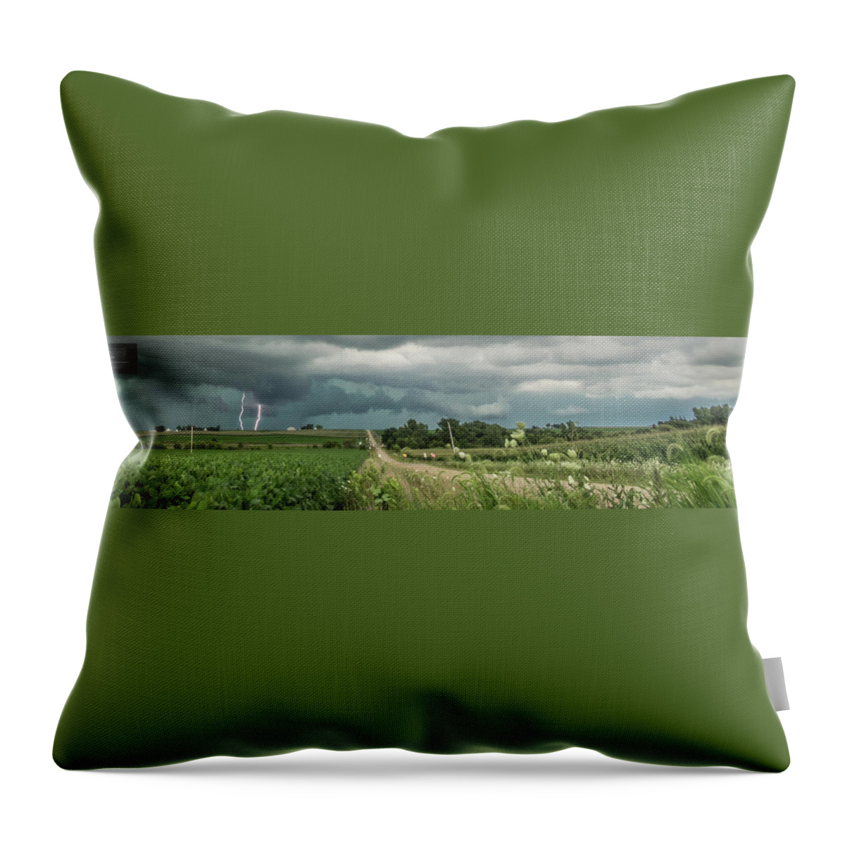 Lightning Throw Pillow featuring the photograph All Roads Lead to The Storm by Paul Brooks