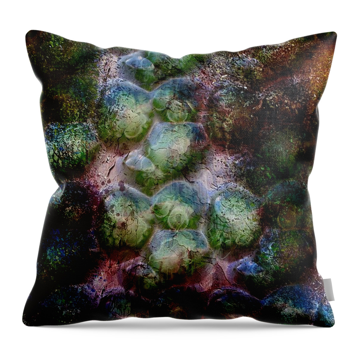 Seasonsseasons Of A Tree Throw Pillow featuring the painting All That Glistens by Mark Taylor