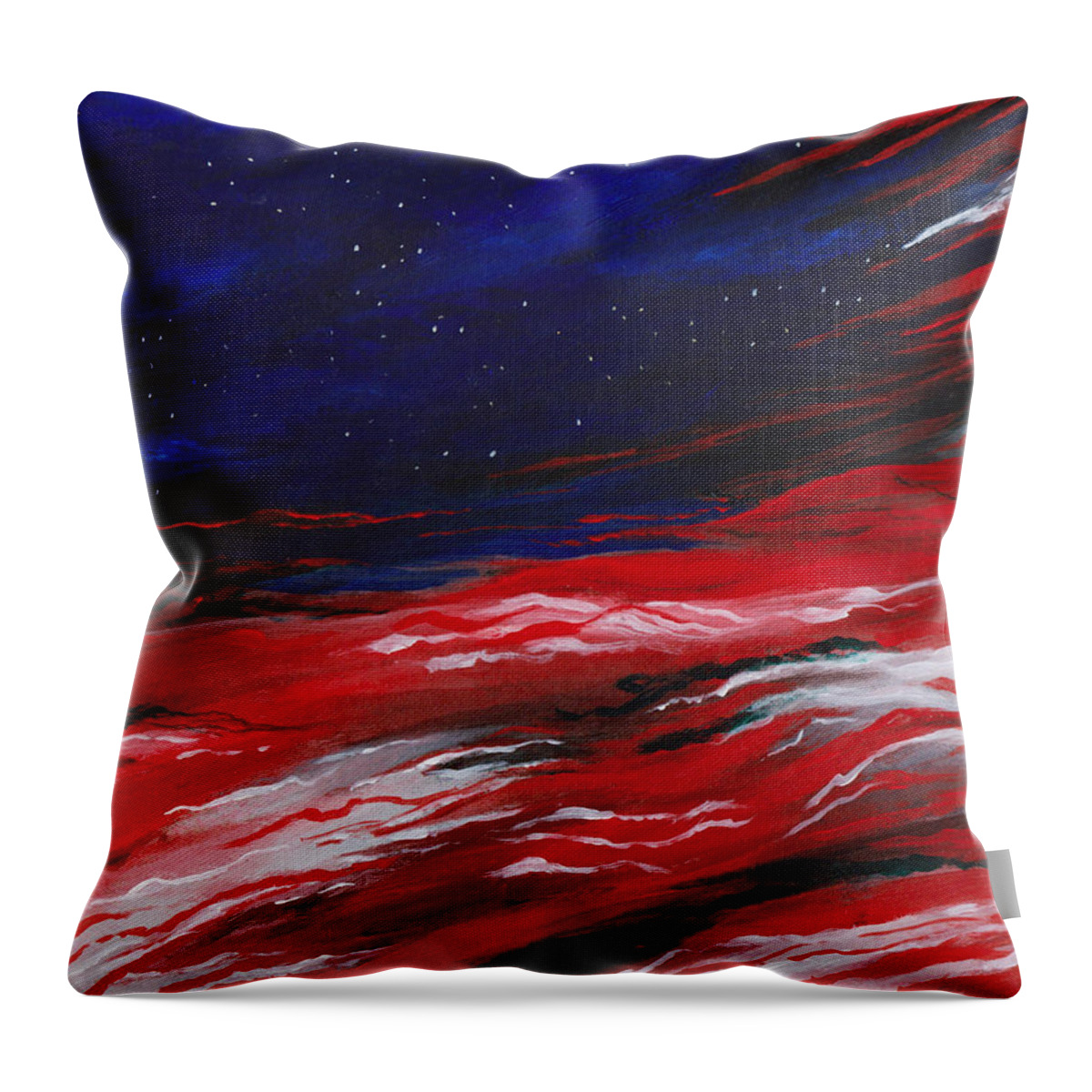 Patriotic Throw Pillow featuring the painting Allegiance by Stephanie Hollingsworth
