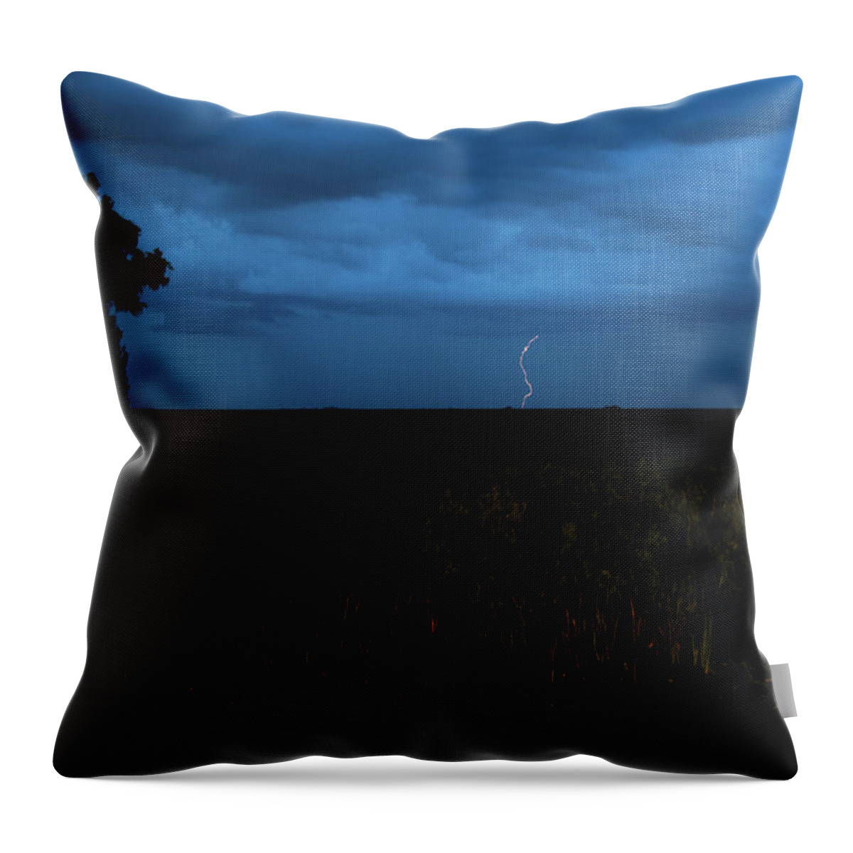 Delray Throw Pillow featuring the photograph Alligator Alley Lightning 3 by Ken Figurski