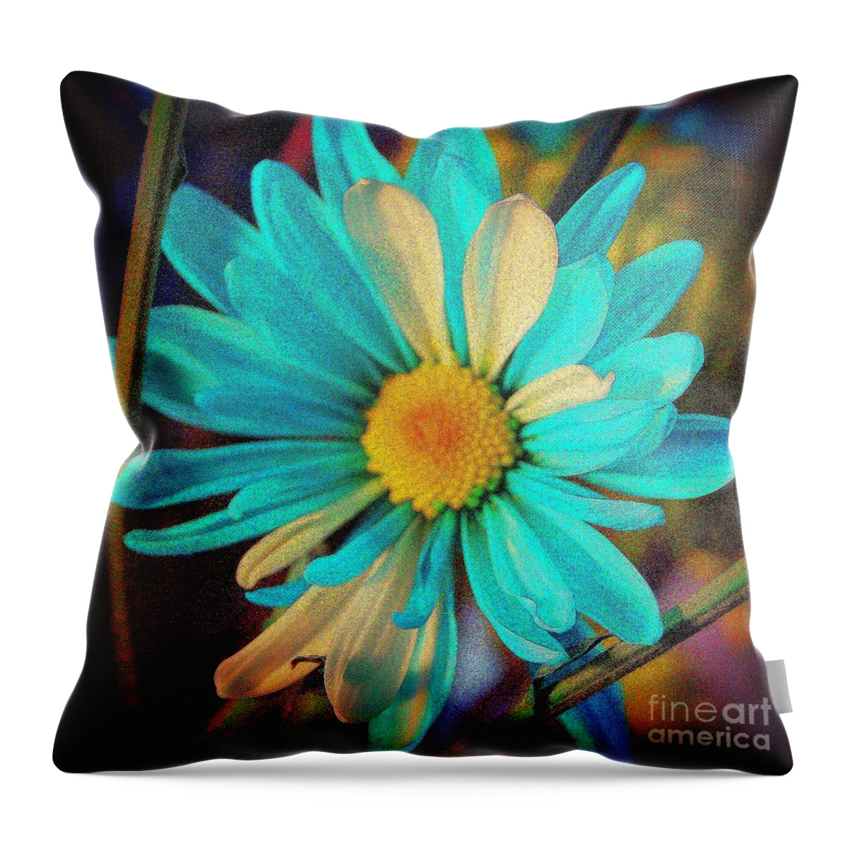 Flower Throw Pillow featuring the photograph Almost Blue by Julie Lueders 