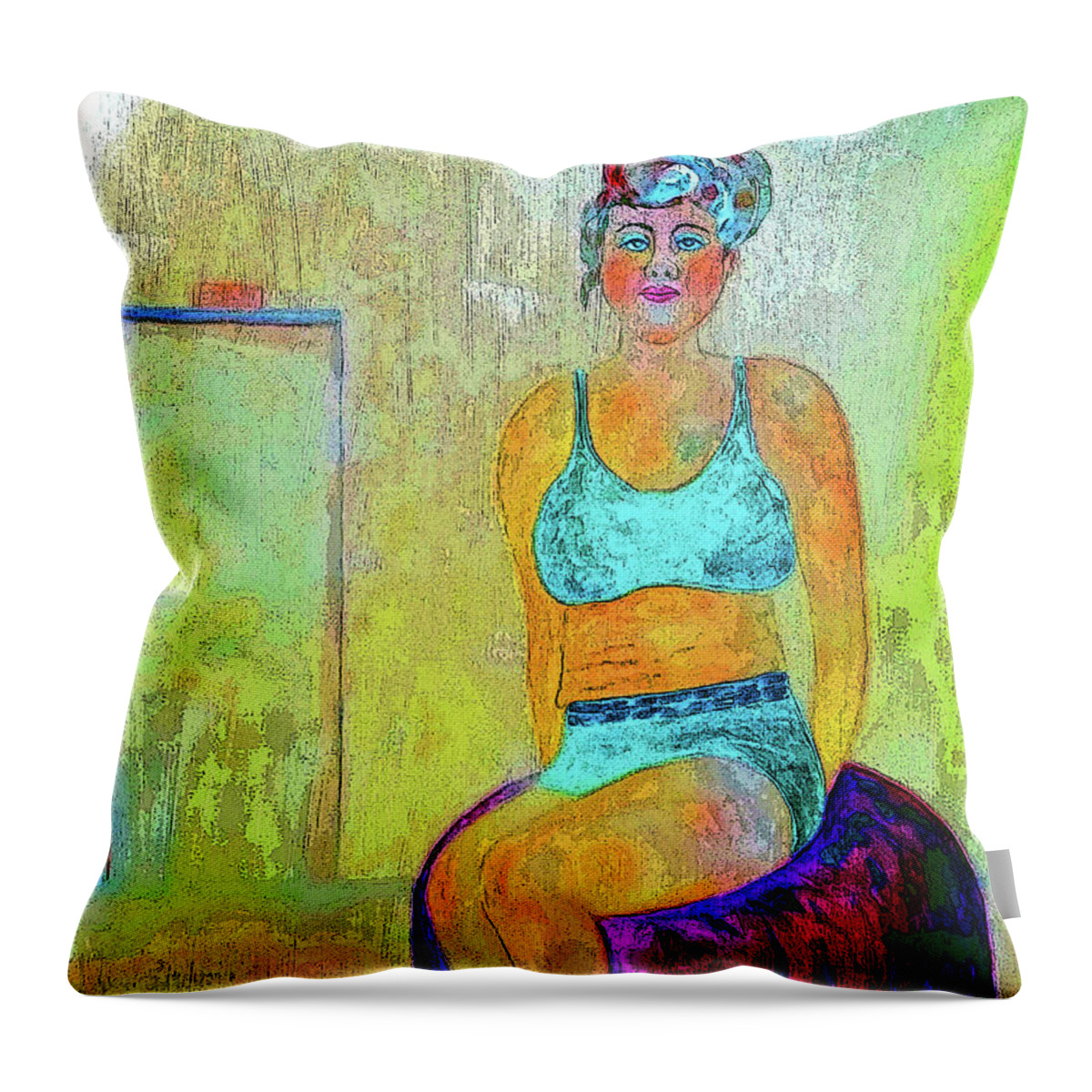 Ksg Throw Pillow featuring the painting Almost There by Kim Shuckhart Gunns