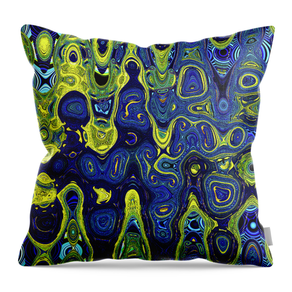 Aloe Vera Slices Abstract Panel Throw Pillow featuring the digital art Aloe Vera Slices Abstract Panel by Tom Janca