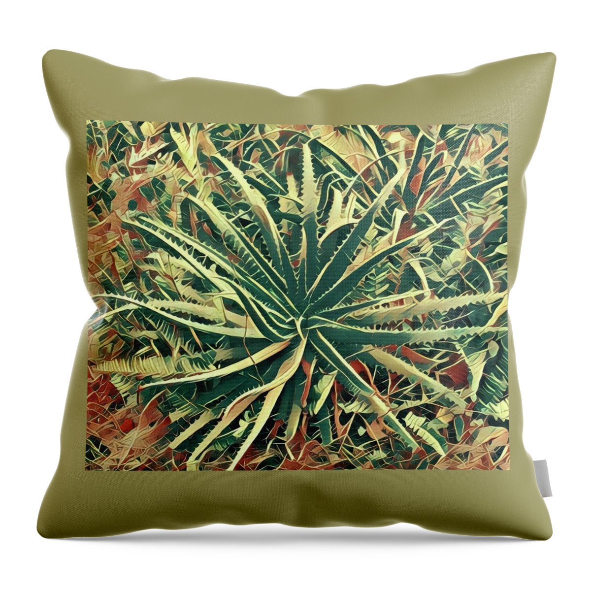 #flowersofaloha #aloha #aloe #flowers Throw Pillow featuring the photograph Aloha Aloe in Puna by Joalene Young