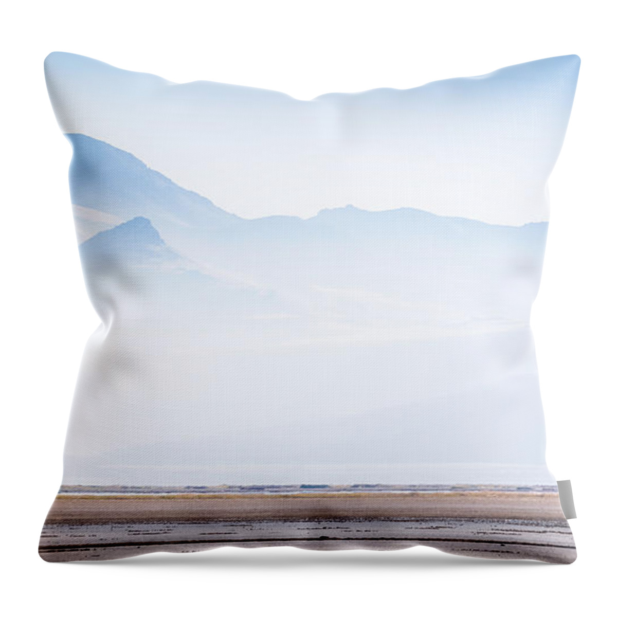 Antelope Island Throw Pillow featuring the photograph Alone by Dave Koch