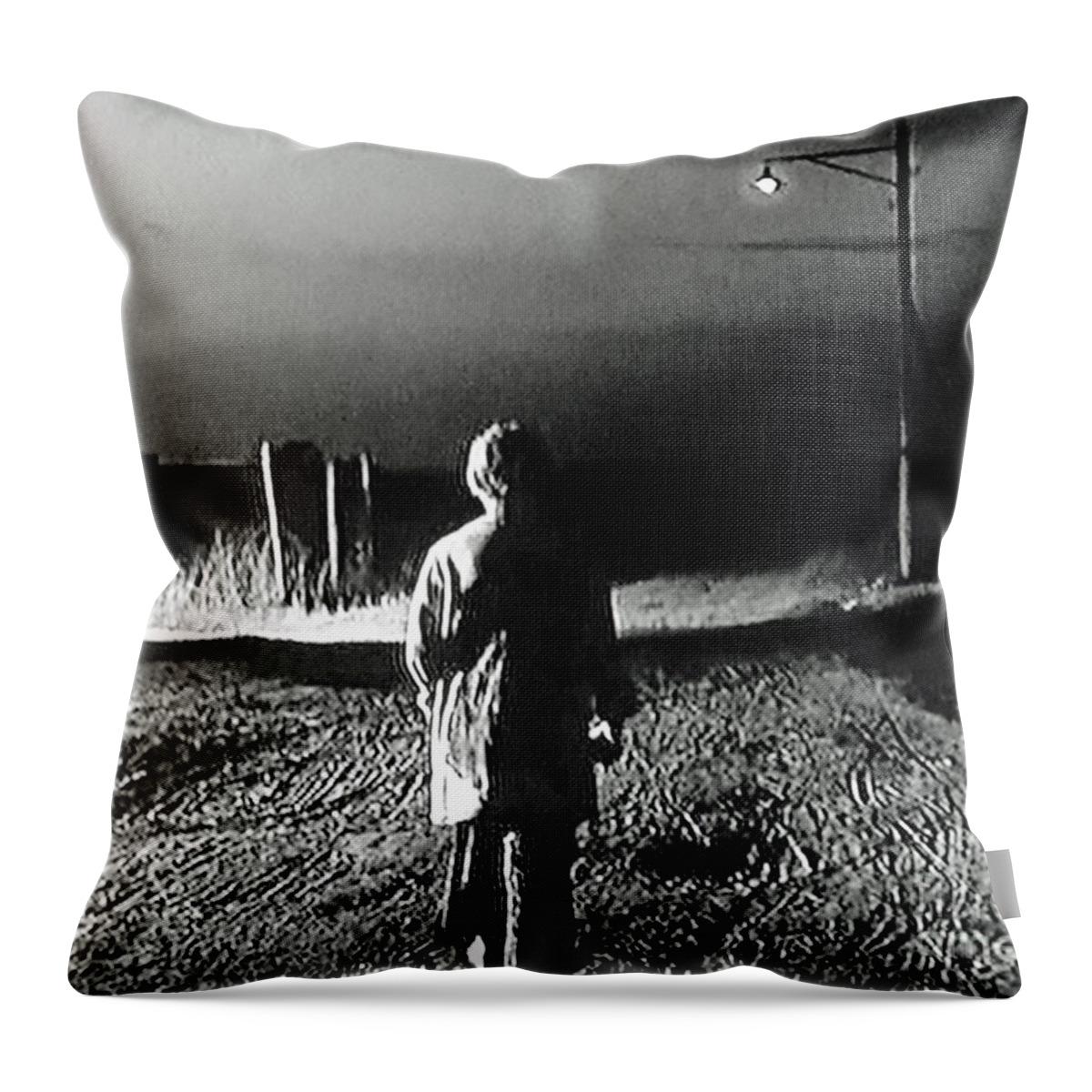 Landscape Throw Pillow featuring the photograph Alone by Lyric Lucas