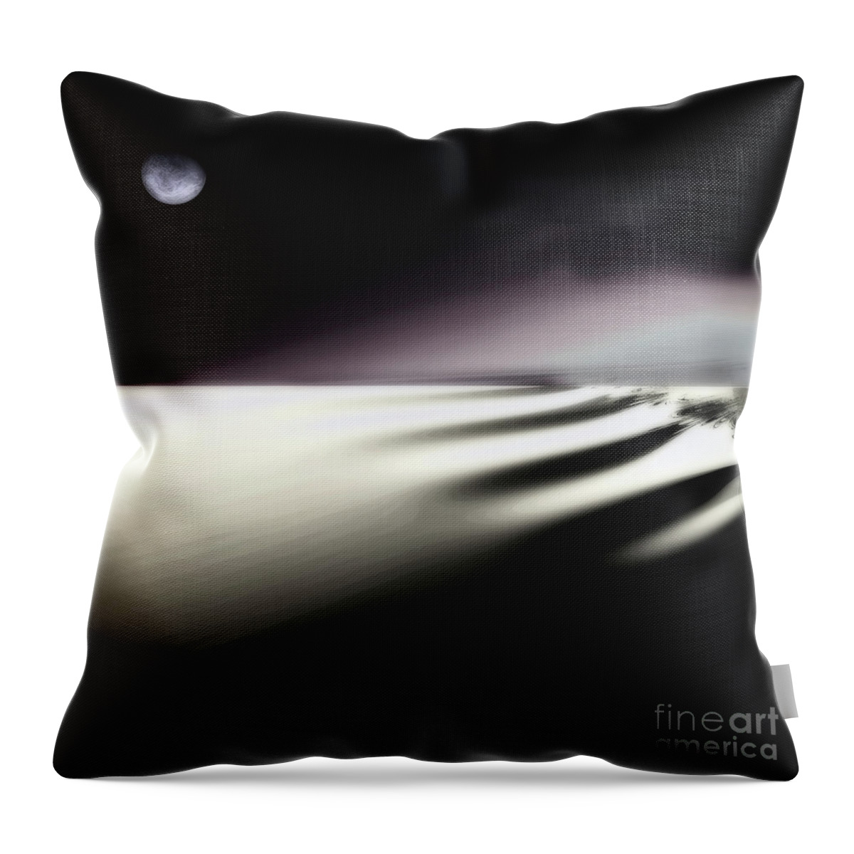 Desolate Throw Pillow featuring the painting Alone by Mindy Sommers