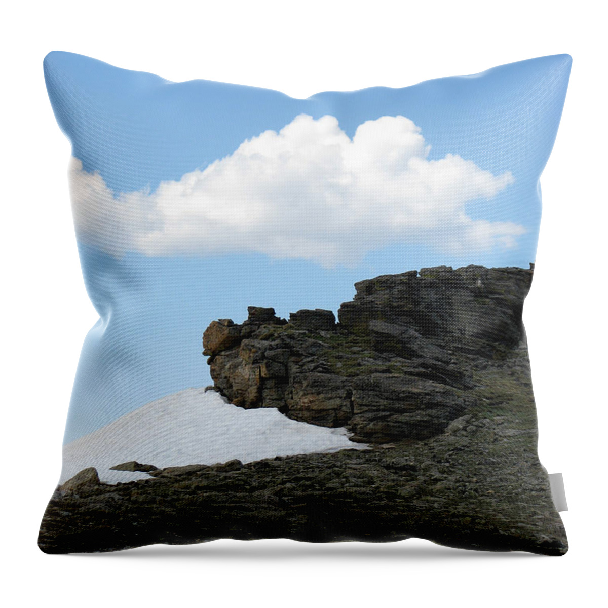 Rocky Mountains Throw Pillow featuring the photograph Alpine Tundra - Up in the clouds by Amanda Barcon