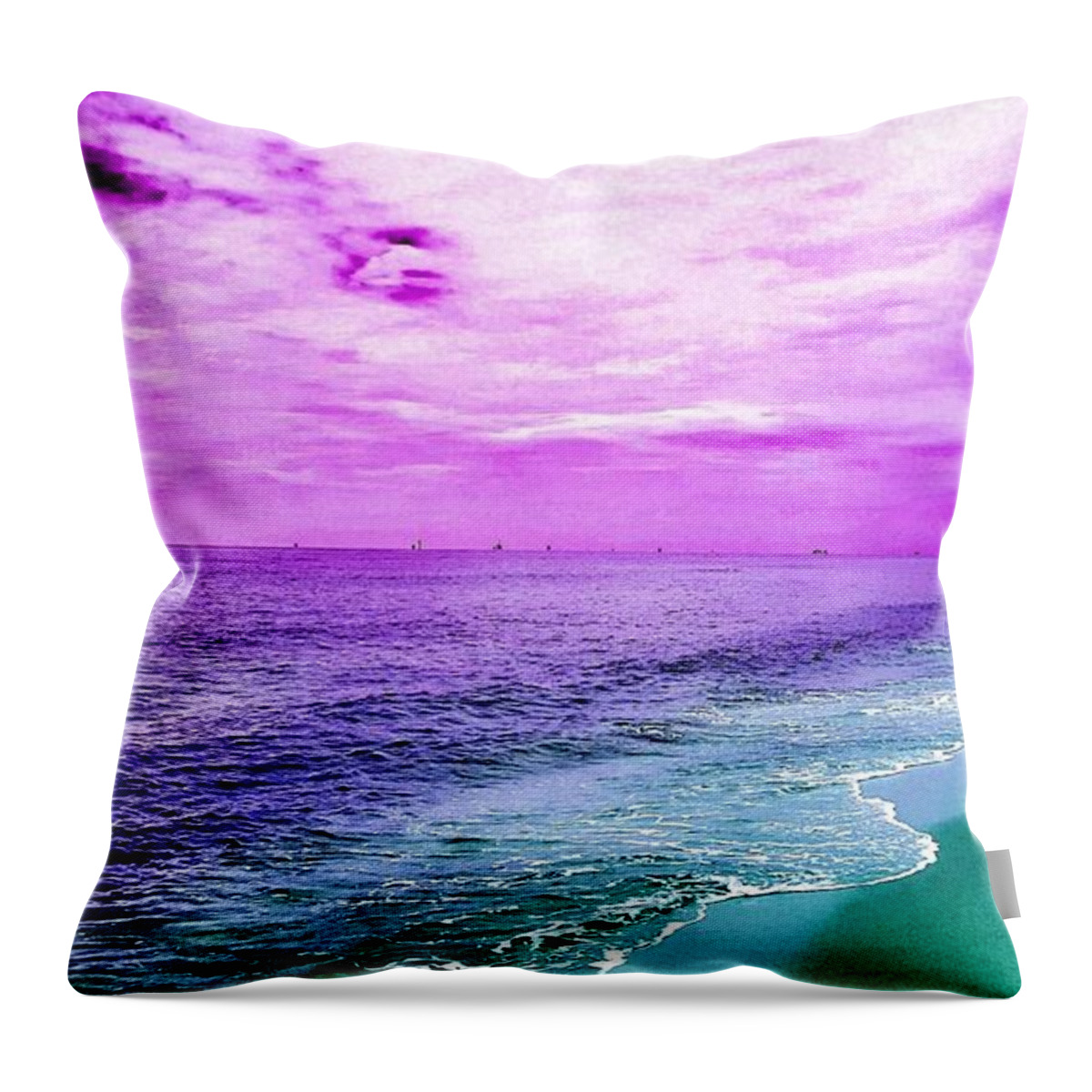 Beach Throw Pillow featuring the photograph Alternate Beach Escape by Rachel Hannah