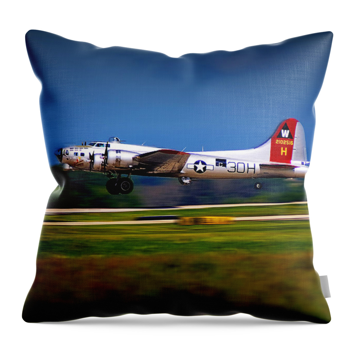 Airborne Throw Pillow featuring the photograph Aluminum Overcast by Rod Melotte