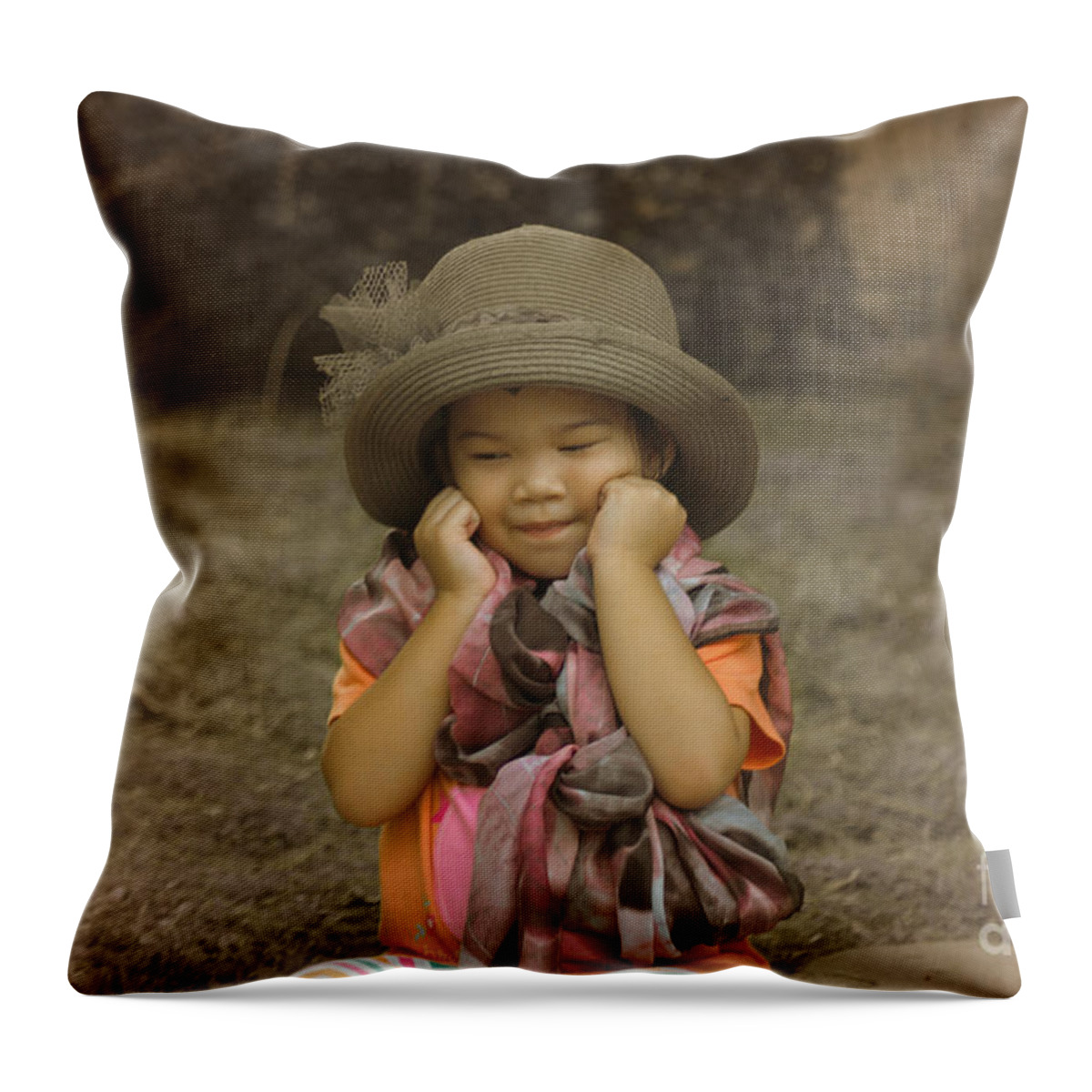 Michelle Meenawong Throw Pillow featuring the photograph am I cute by Michelle Meenawong
