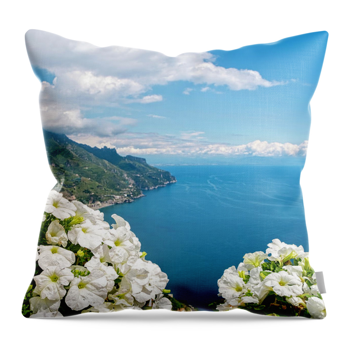 Ravello Throw Pillow featuring the photograph Amalfi View by Catherine Reading