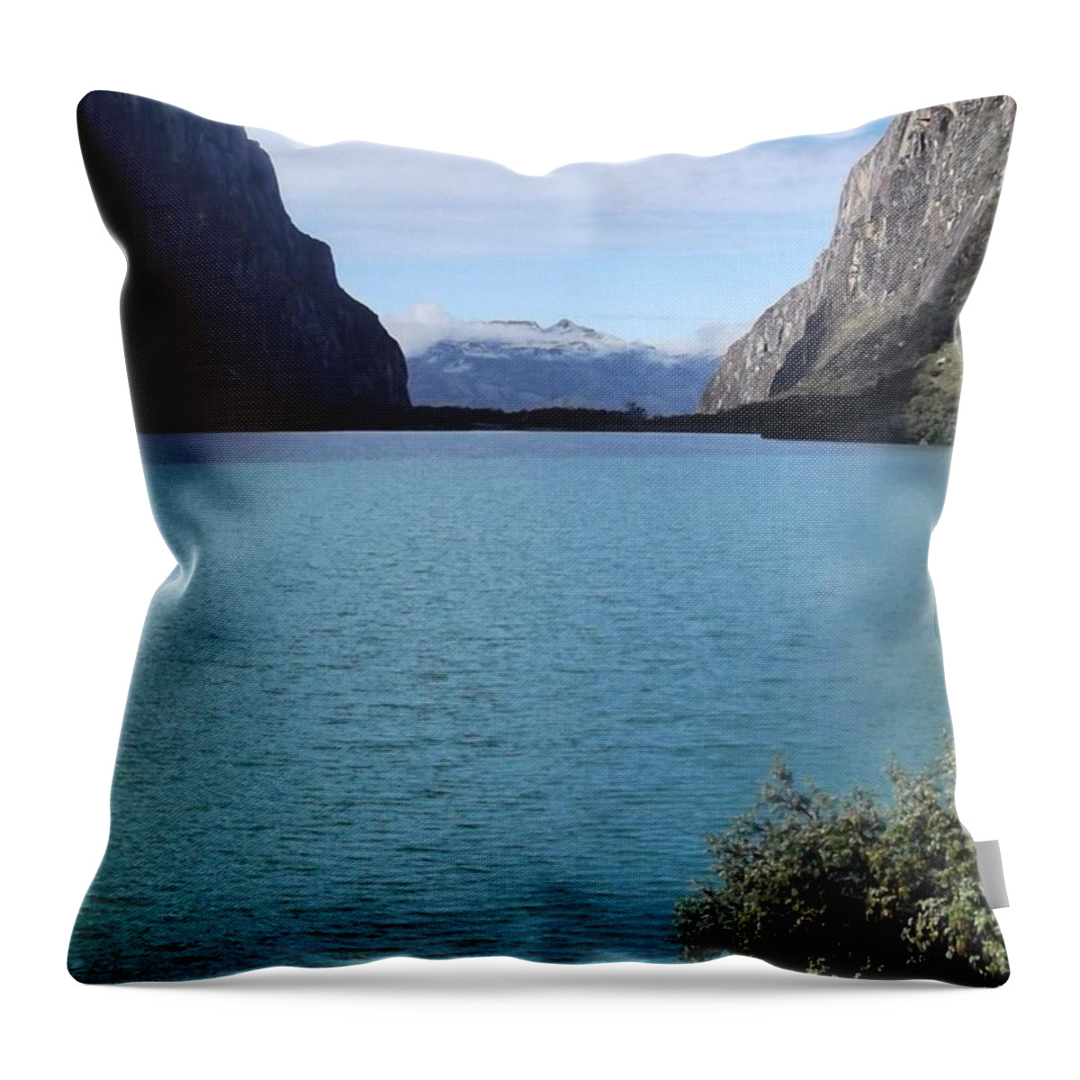 Mountains Throw Pillow featuring the photograph Amazing Lake Up In The Mountains Of The by Charlotte Cooper