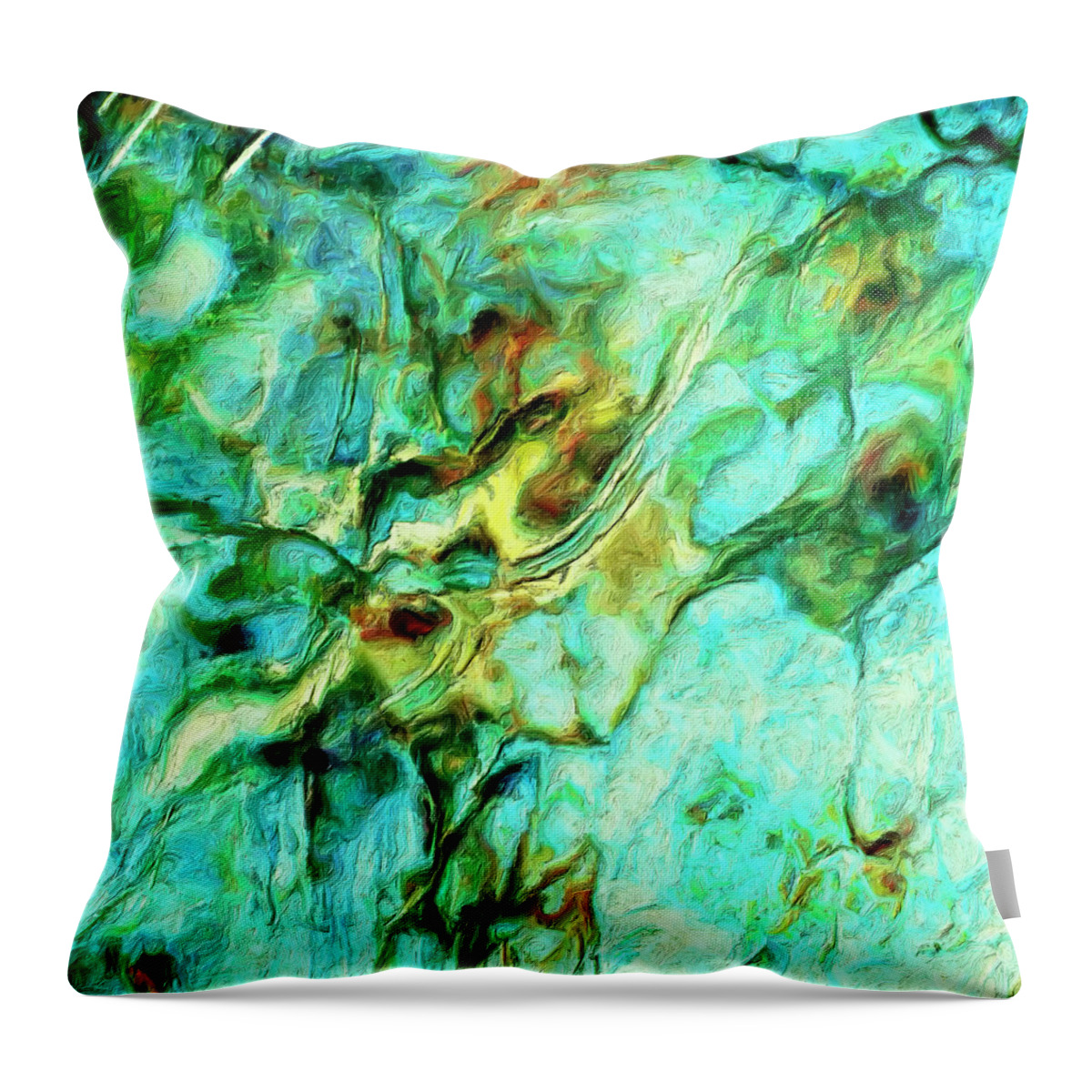 Abstract Throw Pillow featuring the painting Amazon by Dominic Piperata