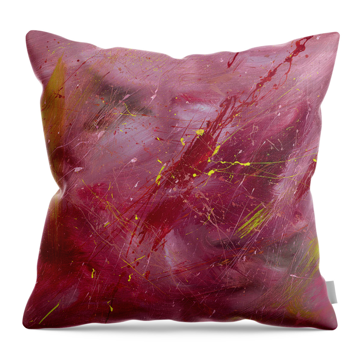 Amber Throw Pillow featuring the painting Amber Storm by Joe Loffredo
