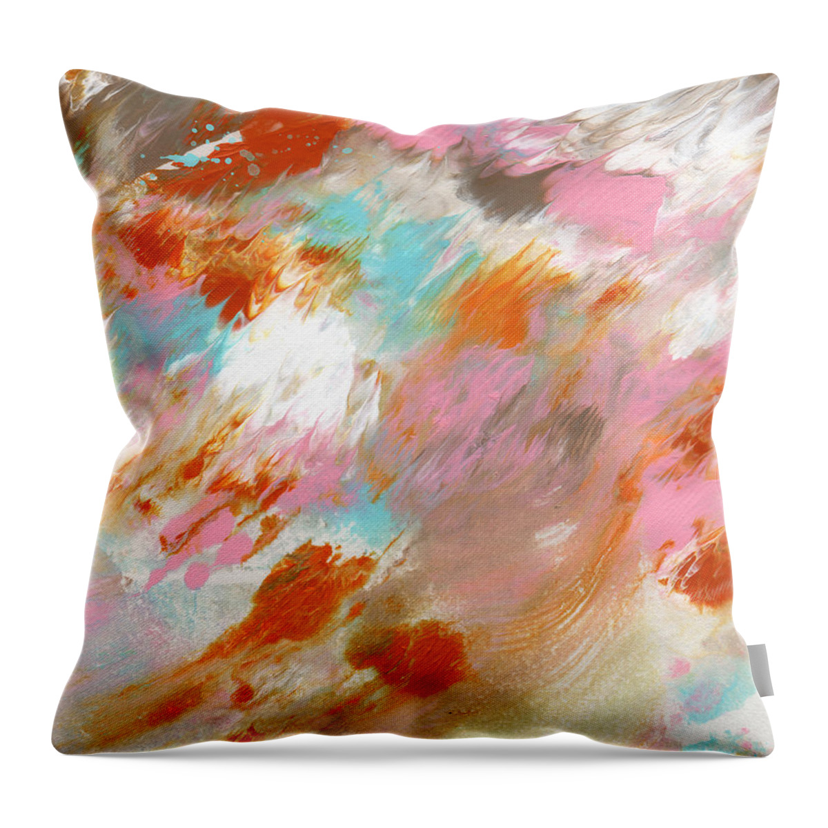 Abstract Throw Pillow featuring the painting Ambrosia- Abstract Art By Linda Woods by Linda Woods