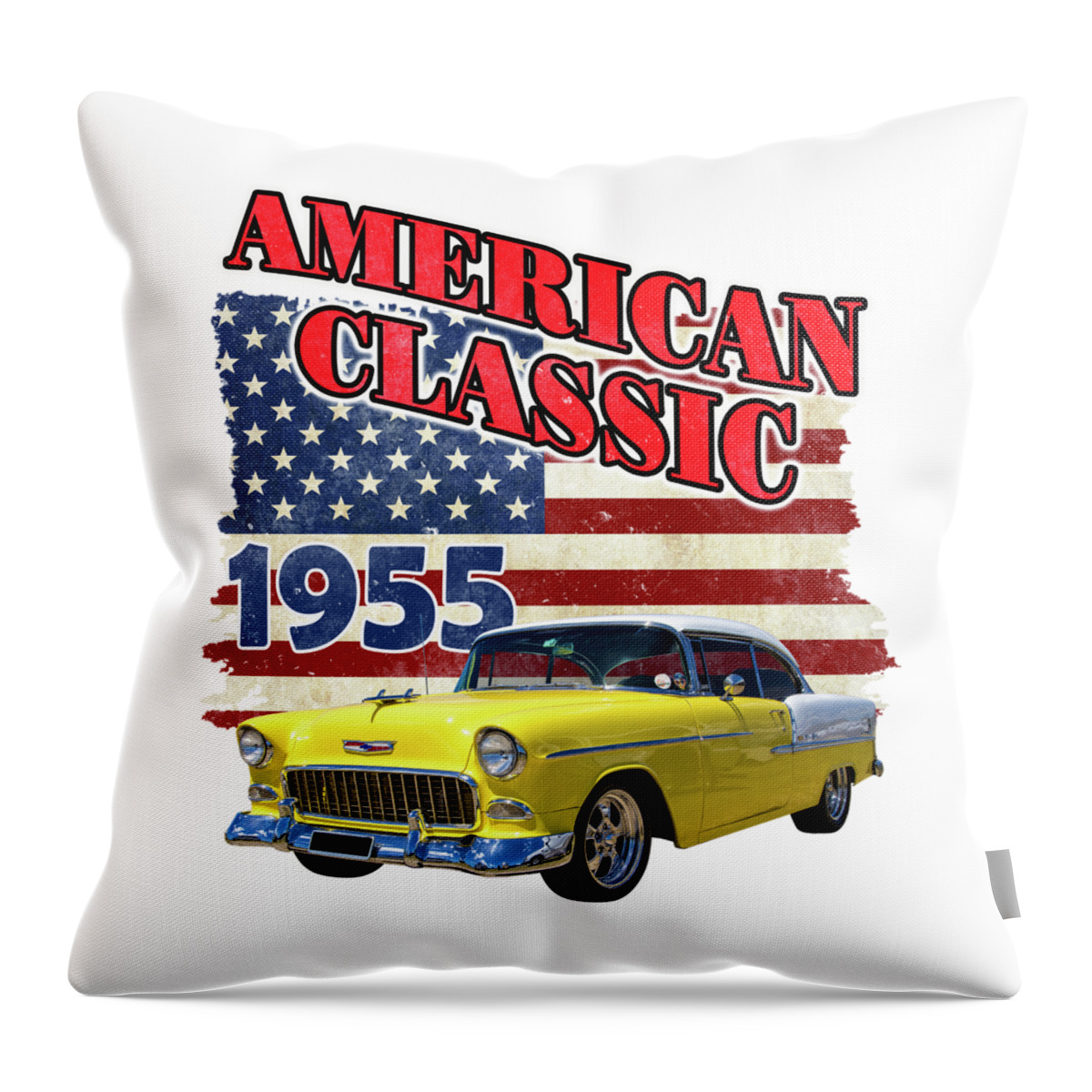 Car Throw Pillow featuring the photograph American Classic 1955 by Keith Hawley