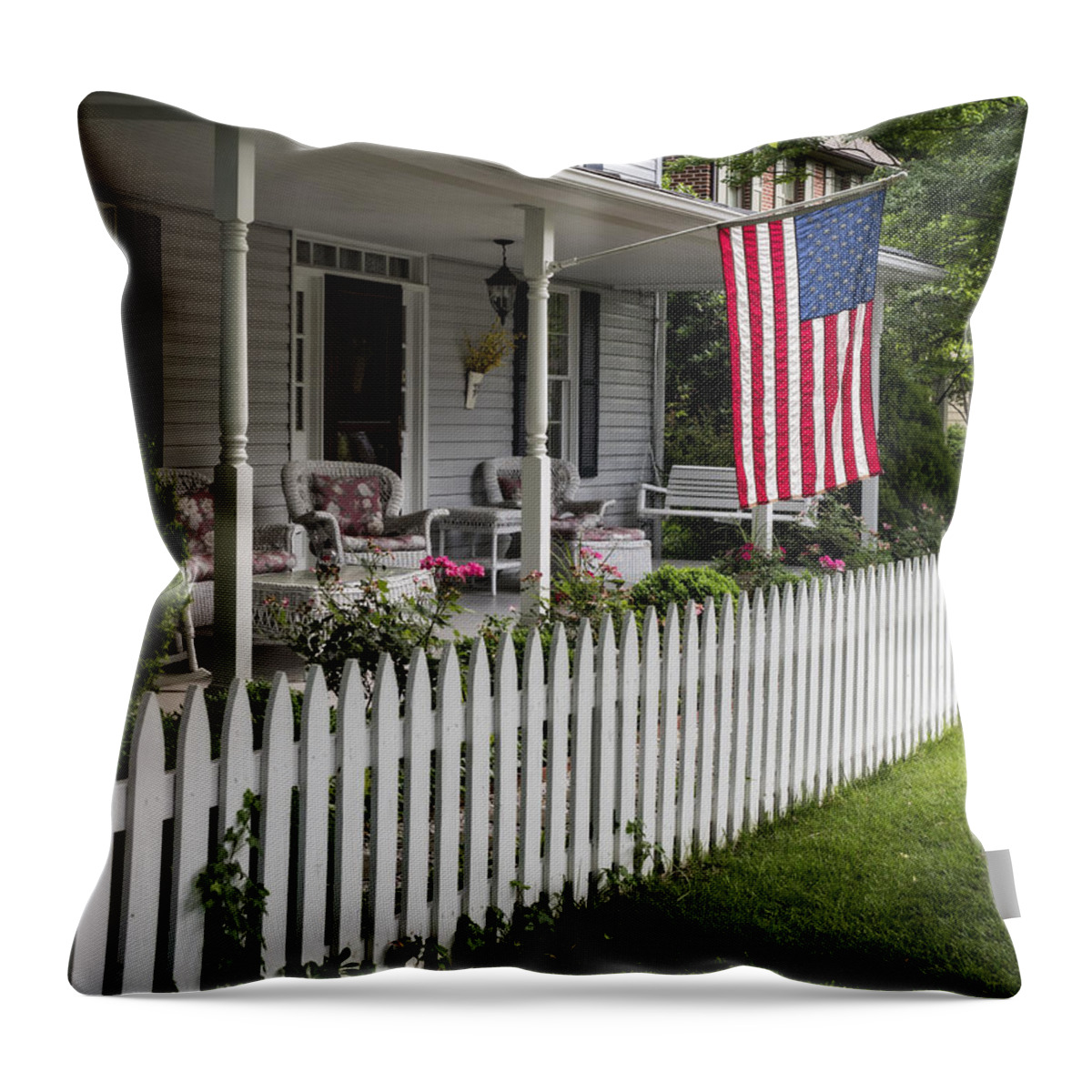America Throw Pillow featuring the photograph American Dream by David Kay