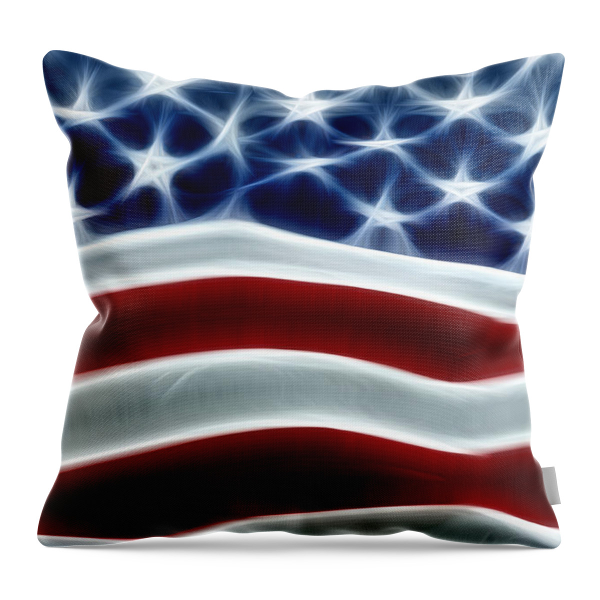 American Flag Throw Pillow featuring the photograph American Flag by Crystal Wightman