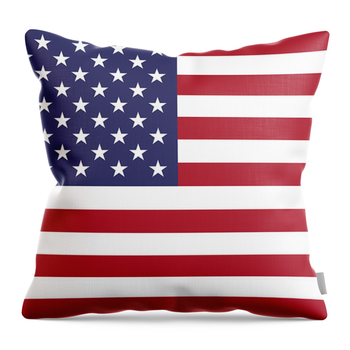 Face Mask Throw Pillow featuring the digital art American Flag by Roy Pedersen