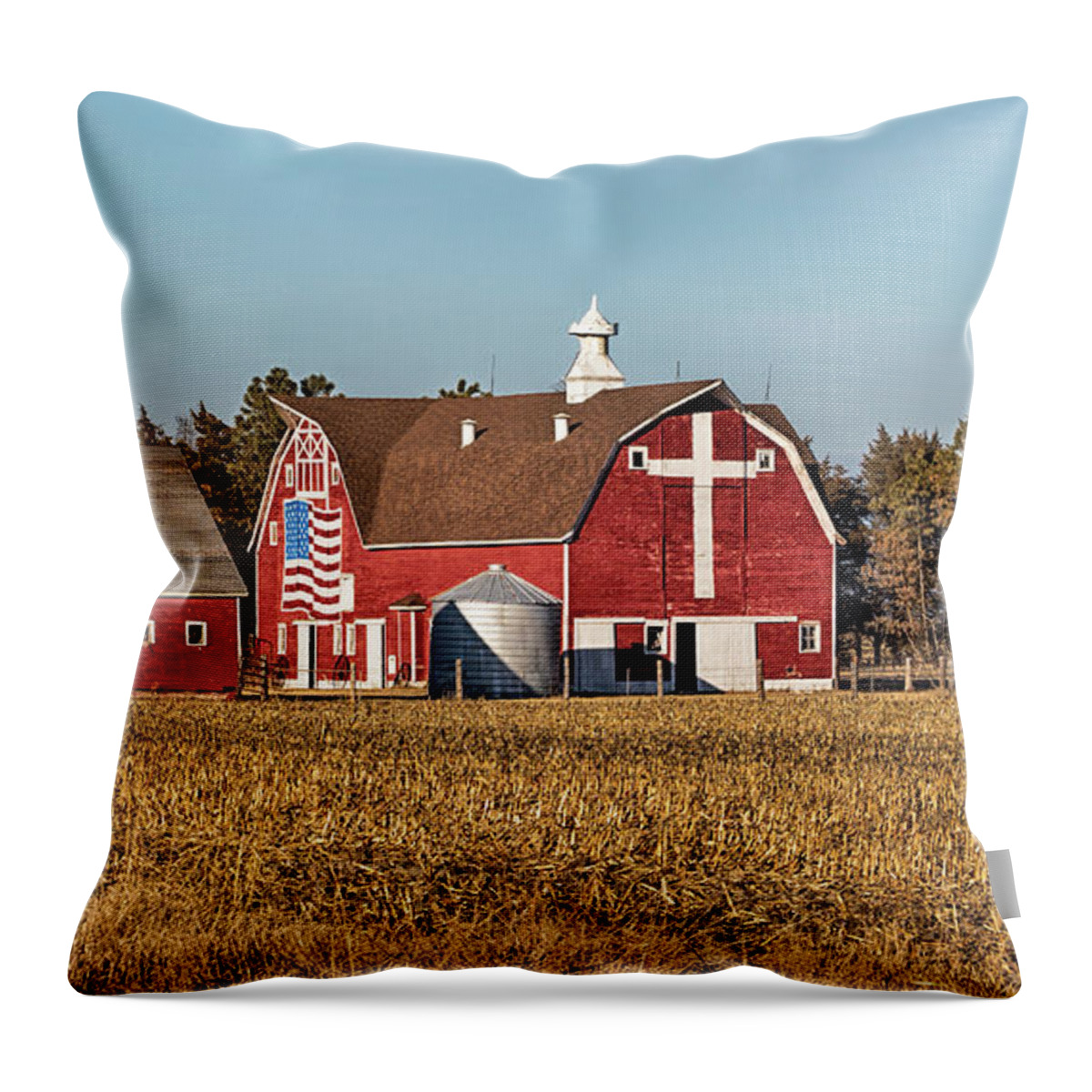 Barn Throw Pillow featuring the photograph American Pride 2 by Susan Rissi Tregoning