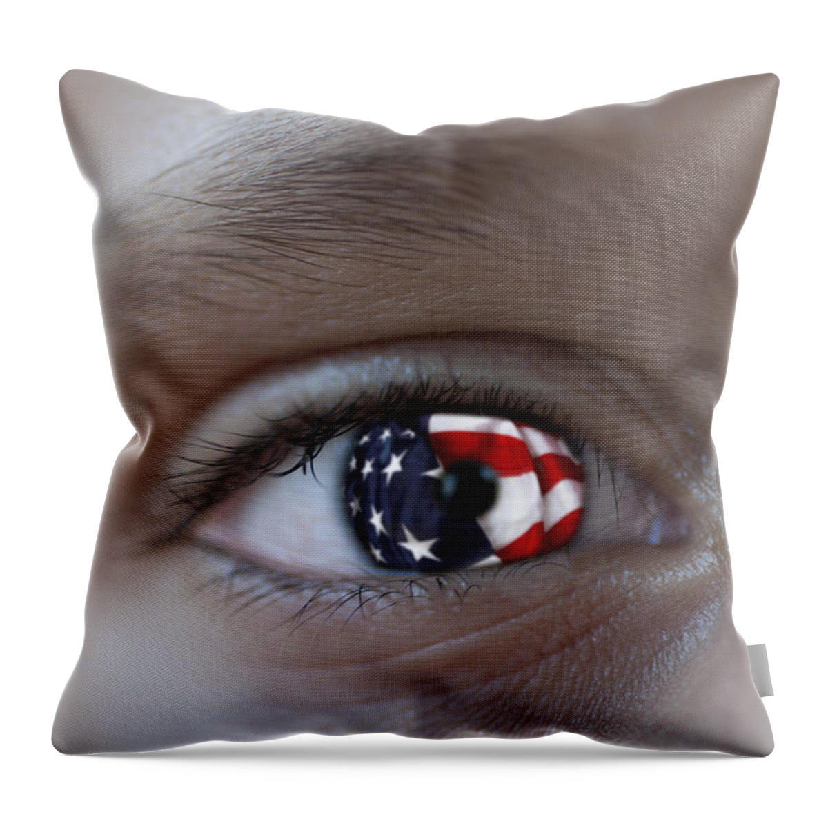 Kid Throw Pillow featuring the photograph American proud - Stars and stripes forever by Pedro Cardona Llambias
