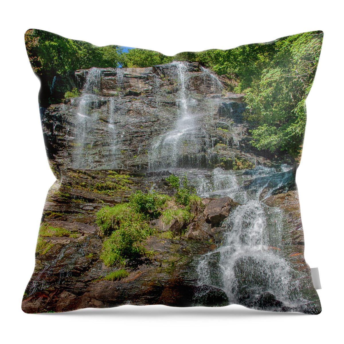 Amicalola Falls State Park Throw Pillow featuring the photograph Amicalola Falls by Spencer Studios