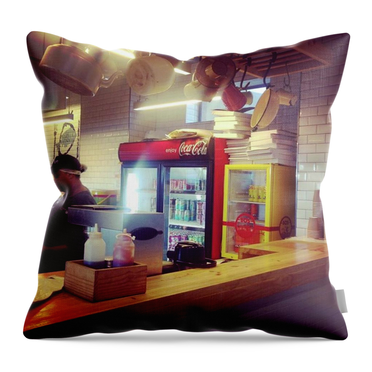 Muizenberg Throw Pillow featuring the photograph An Afternoon Swim. Fish And Chips. Life by Jacci Freimond Rudling