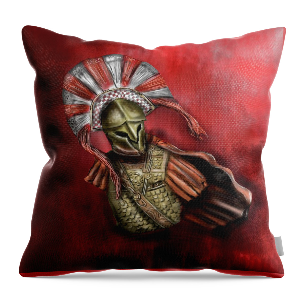 Armor Study Throw Pillow featuring the painting An Army of One by Rob Hartman