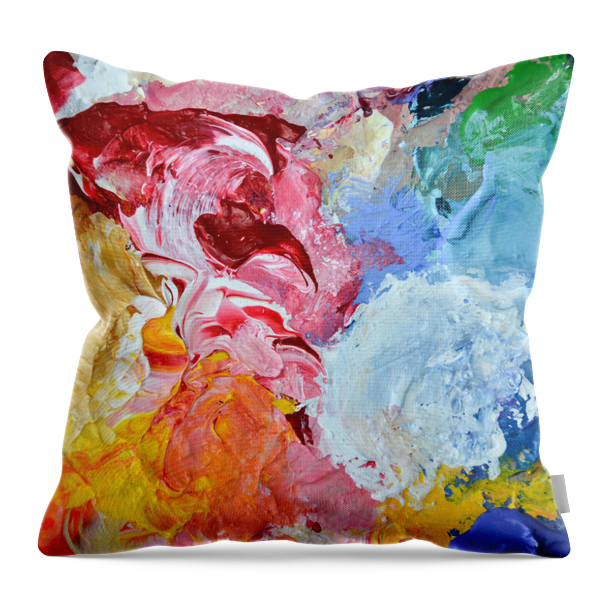 Colors Throw Pillow featuring the photograph An Artful Blend by Andrea Platt