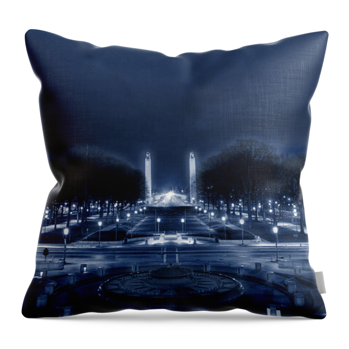 Capitol Throw Pillow featuring the photograph An Evening at the Capitol by Shelley Neff