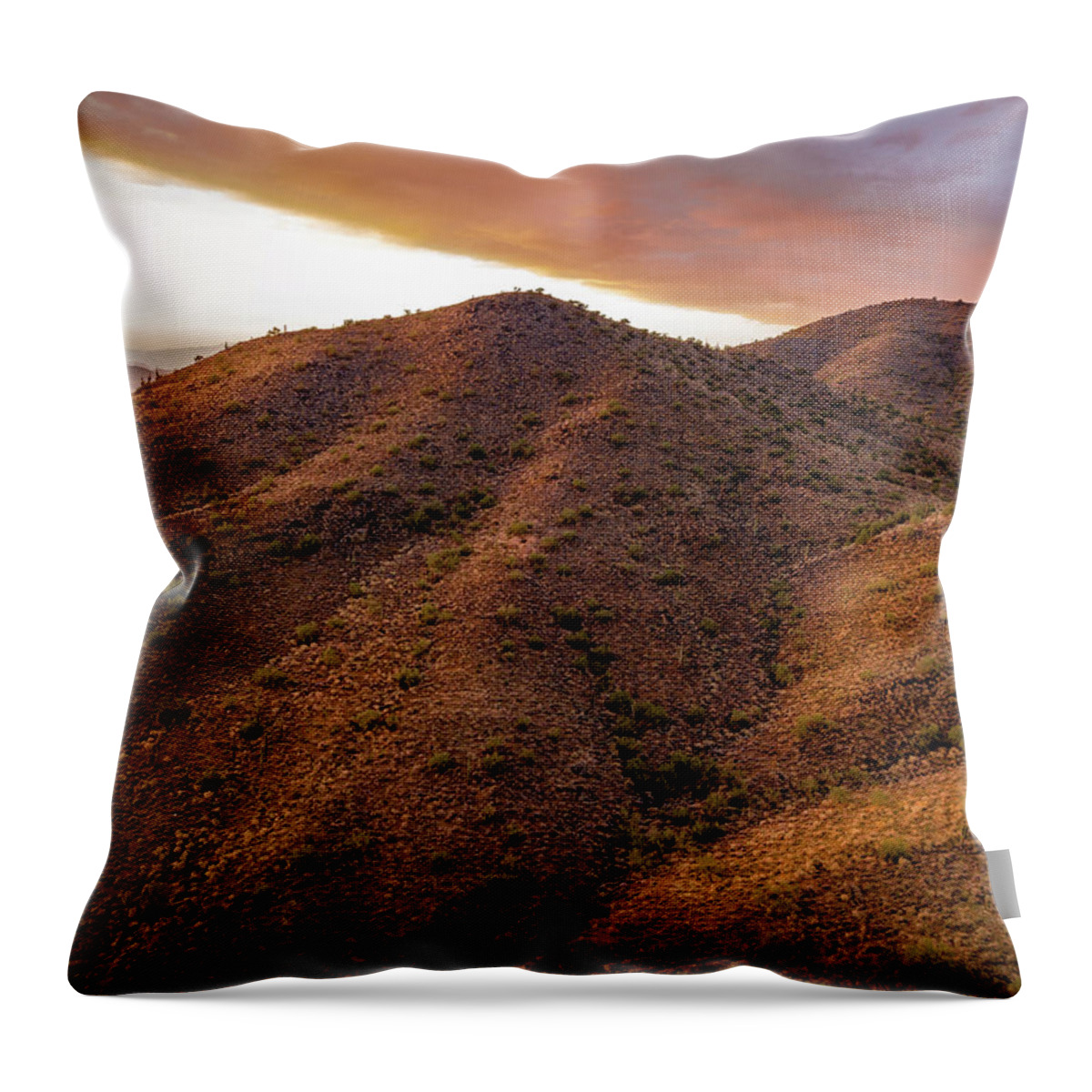 Drone Photography Throw Pillow featuring the photograph An Imposing Presence by David Stevens