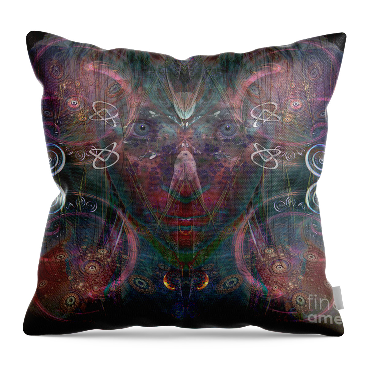 Phaeleh Falling Infinity Correlation Chaos Theory Nucleonic Particles Butterfly Effect Random Randomness Connection Throw Pillow featuring the digital art Infinite Correlation by Rhonda Strickland