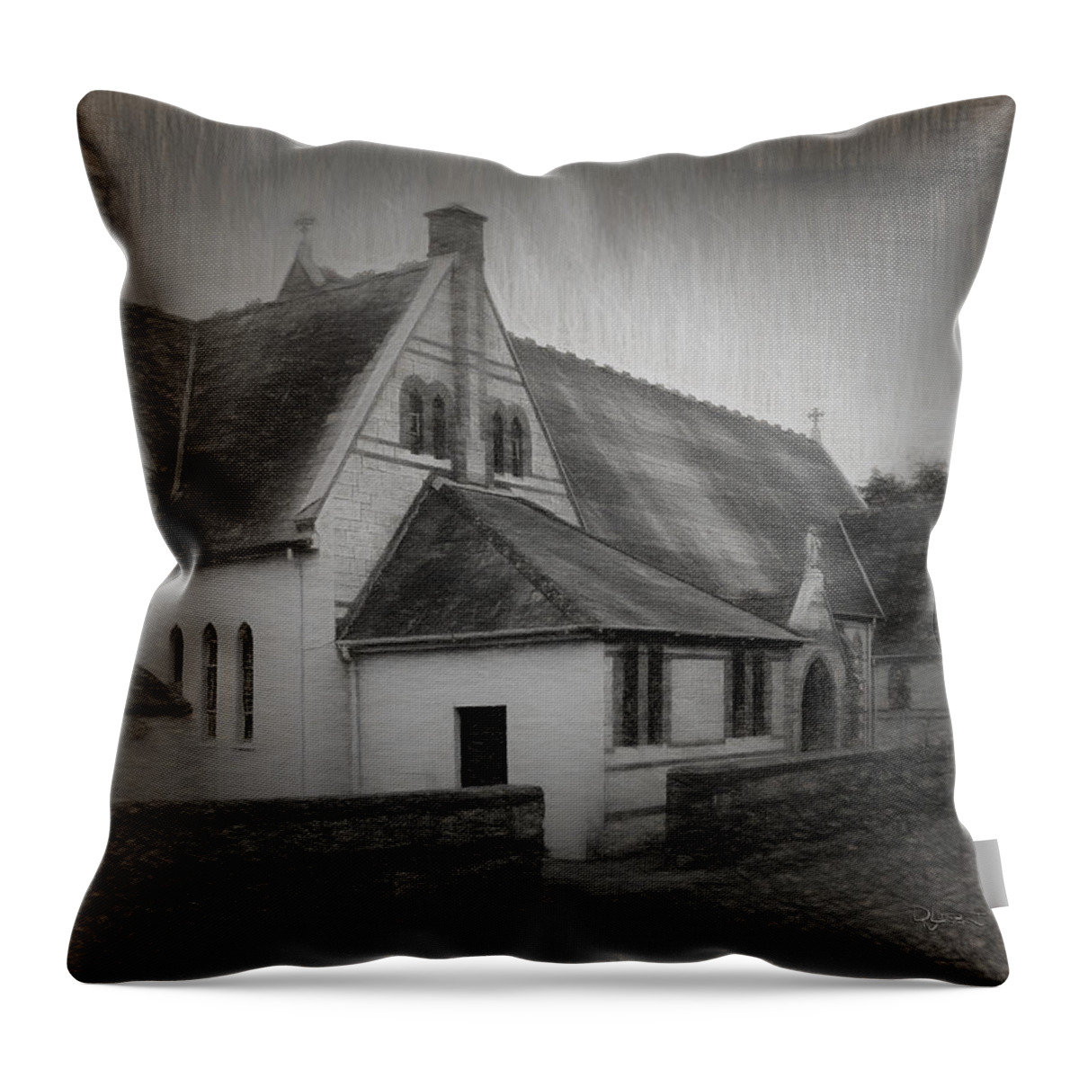 Church Throw Pillow featuring the photograph An Irish Church by David Luebbert