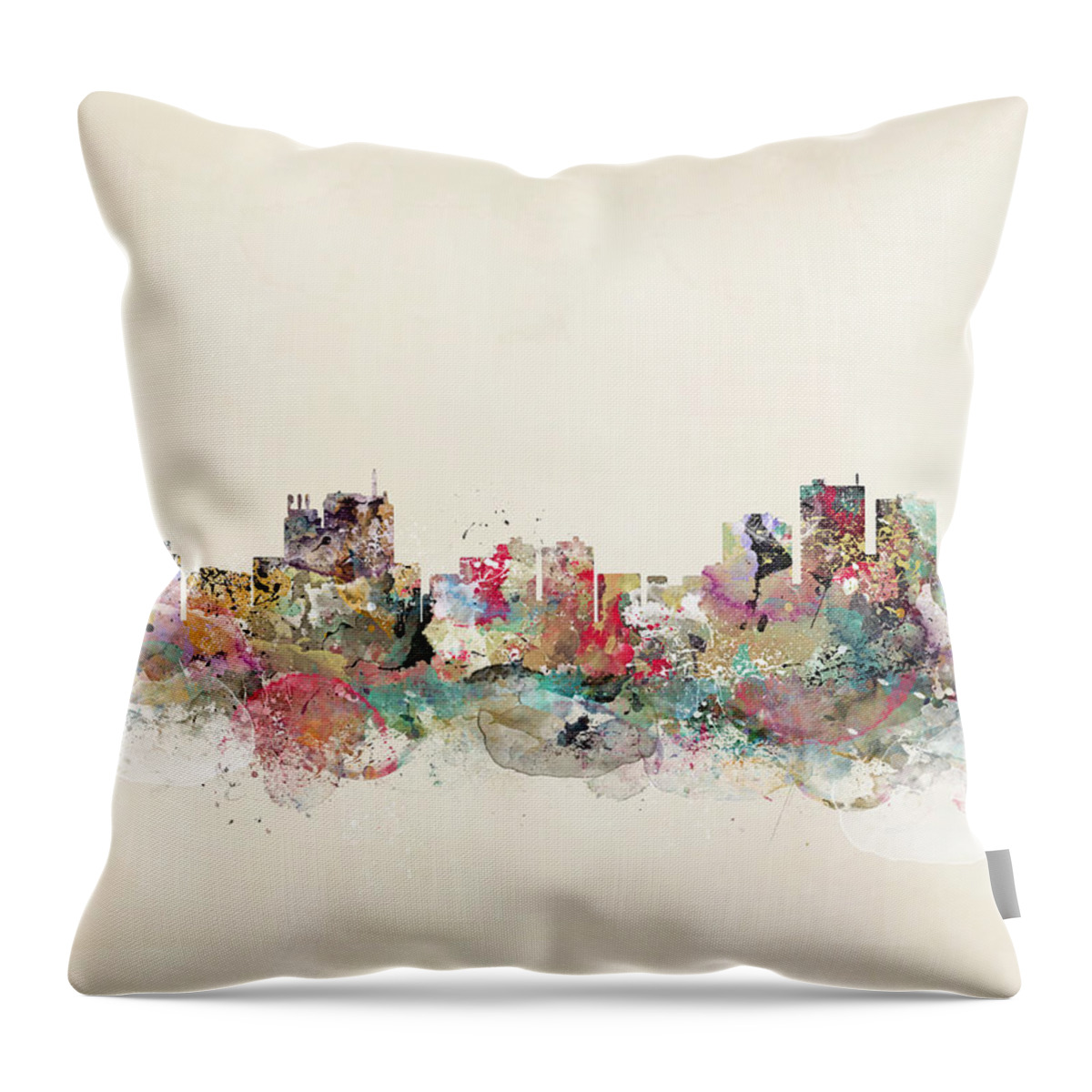 Anchorage Alaska Throw Pillow featuring the painting Anchorage Alaska by Bri Buckley