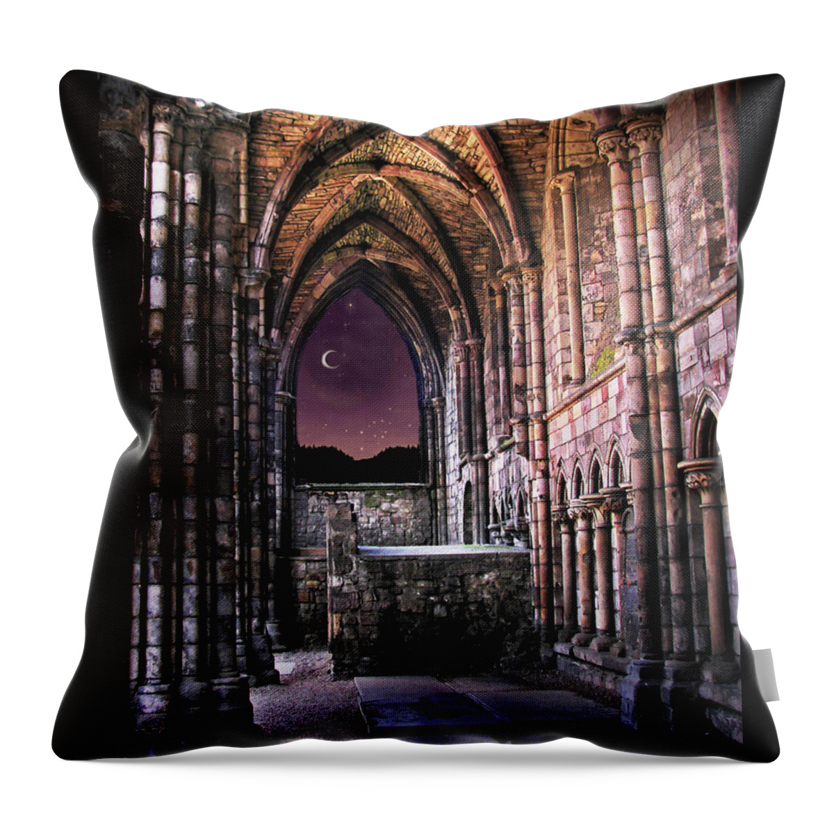 Abbey Throw Pillow featuring the digital art Ancient Alter by Vicki Lea Eggen