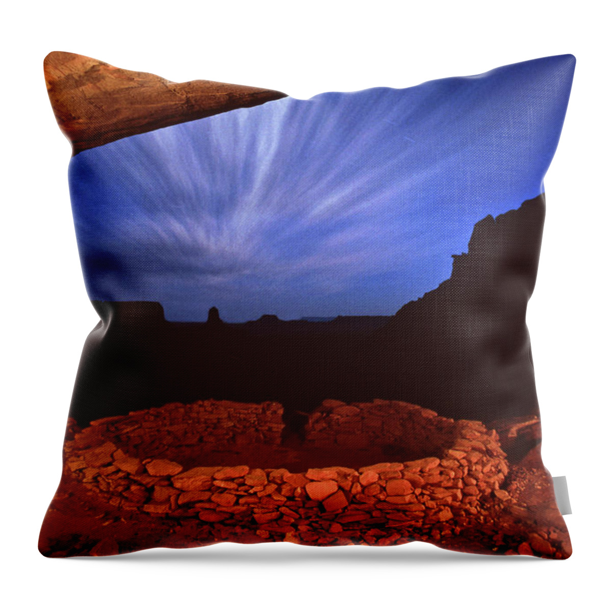 Ancient Throw Pillow featuring the photograph Ancient Night by Dan Norris